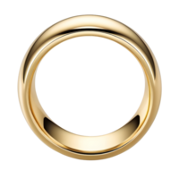 AI generated gold ring isolated png