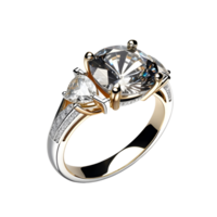 ai gegenereerd diamant ring geïsoleerd png