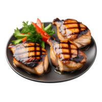 AI generated Grilled chicken thighs isolated png