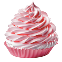 ai gegenereerd roze koekje geïsoleerd png