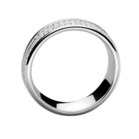 AI generated silver ring isolated png