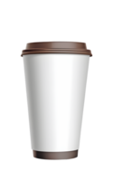 AI generated Blank take away coffee cup isolated on transparent png