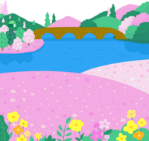 paisaje de primavera png