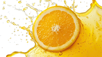 ai generiert Sammlung von png. Orange Saft Spritzen isoliert auf transparent Hintergrund. png