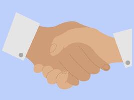 Business Agreement or Accepting a business deal concept, Handshake between customers or at interviews, Cartoon style illustration vector