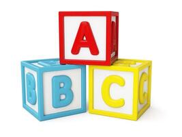 ABC building blocks isolated photo