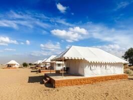 Luxury tent camp, India photo