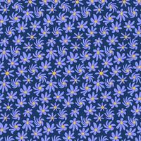 Groovy Distorted Flower Background 80s Style. Abstract Square Seamless Patterns with Vintage Groovy Daisy. Colorful , 60s, 70s hippie aesthetic vector illustration.