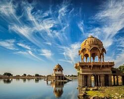 Indian landmark Gadi Sagar in Rajasthan photo