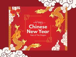 Dragon year chinese new year vector