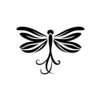 hermosa libélula logo icono símbolo vector ilustración