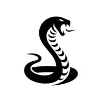 Black King Cobra Logo Design Illustration vector