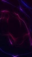 Gently flowing and rippling neon colored pink and blue glowing fractal light wave background animation. This modern abstract motion background is full HD and a seamless loop. video