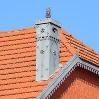 The house with a roof of tiles photo