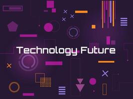 Bright design templates in cyberpunk style. Geometric shapes and figures vector