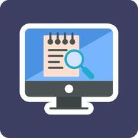 File Search Computer Vector Icon
