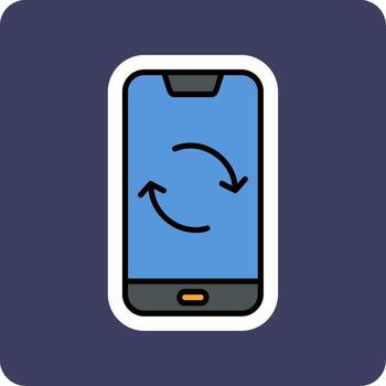 Smartphone Data Sync Vector Icon