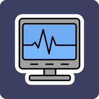 Ecg Reading Vector Icon