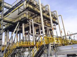 Separators are end. Equipment for oil separation. Modular oil treatment unit. Bulite for separation. Low pressure separators. photo