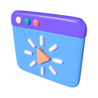 Video Buffering 3D Illustration Icon png