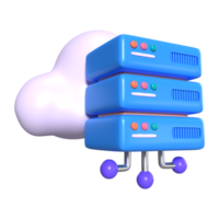 nuage espace de rangement 3d illustration icône png