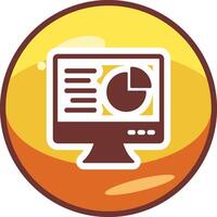 Online Pie Chart Vector Icon