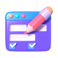 E-Form 3D Illustration Icon png