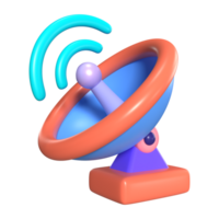 Satellite Dish 3D Illustration Icon png