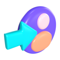 Login 3D Illustration Icon png