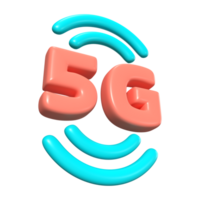 5g 3d illustratie icoon png