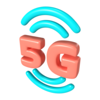 5g 3D-Illustrationssymbol png