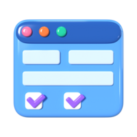 E-Form 3D Illustration Icon png