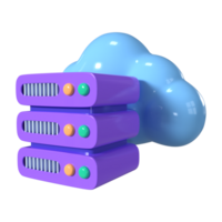 Cloud Storage 3D Illustration Icon png