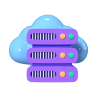 nuage espace de rangement 3d illustration icône png