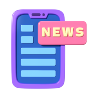 Internet News 3D Illustration Icon png