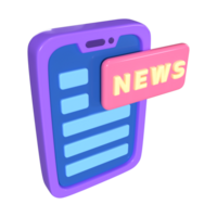 Internet News 3D Illustration Icon png