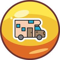 Camper Van Vector Icon