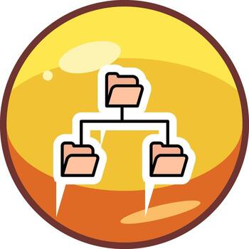 Folder Data Sharing Vector Icon