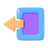 Logout 3D Illustration Icon png