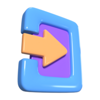 Login 3D Illustration Icon png