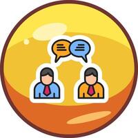 Users Chat Vector Icon