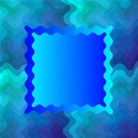 Abstract geometric quadrilateral frame on blue gradient background vector