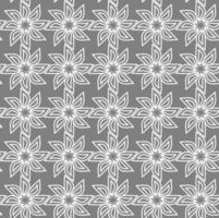 Monochrome seamless floral pattern in the form of flowers on a gray background vector