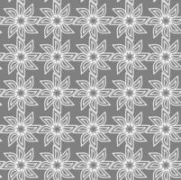 Monochrome seamless floral pattern in the form of flowers on a gray background vector