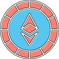 Ethiereum Coin Vector Icon