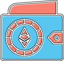 ethereum billetera vector icono