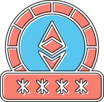 Ethereum Password Vector Icon