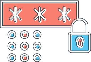 icono de vector de código de acceso