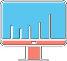 icono de vector de pantalla de monitor