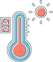 icono de vector de control de temperatura